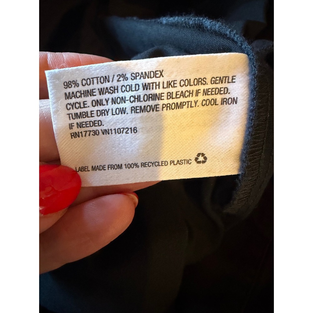HATCH The Nines Maternity Overalls Women 8 Black Cotton Twill Straight Leg - Picture 10 of 10